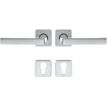 Set de poigne de porte sur rosaces cl i kaza - pour porte d'entre, cave, bureau et abris de jardin ...