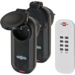 Set de prises tlcommandes brennenstuhl confort - line - 2 prises pour l'extrieur avec clapet - 1507031 ...