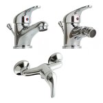 Set robinetterie de bain pour lavabo, bidet et groupe externe de douche enter