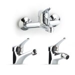 Set de robinetterie de salle de bains 3 pieces - lavabo, bidet, baignoire cembra