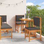 Set de salle a manger de jardin 5 pices avec coussins en bois d'acacia