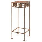 Set de supports de plantes 3 pcs style vintage mtal rouill