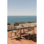 Set de table extensible 90 - 180x90 cm en aluminium starmi et 4 chaises de r�alisateur pliantes de jardin ...