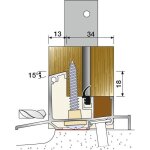 Seuil en aluminium isol 47t pour porte - fen�tre bois bilcocq