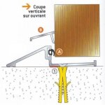 Seuil mrs2000 pour porte d'entr�e en bois - bilcocq - alu argent - l. 4 m - mrs2000