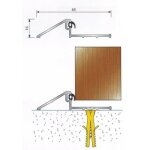 Seuil de porte - fen�tre bois avec joint - longueur 0, 99m - argent bilcocq