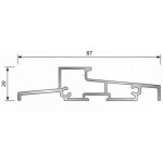 Seuil pour porte pvc olt - na bilcocq - pvc argent - 6. 03 m - olt - na