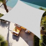 Shade&beyond voile d'ombrage rectangulaire 3. 6�4. 8m gris clair toile ombrage uv protection pour patio ...