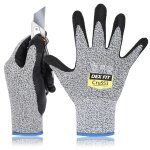 Shiba - gants de protection anti coupures cru553 niveau 5; confort 3d, prise ferme, mince et lger, compatible ...