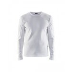 T - shirt de travail c�tel� uni � manches longues 3314 - blanc - m blaklader