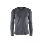 T - shirt de travail c�tel� uni � manches longues 3314 - gris clair - s blaklader