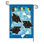 Shxx flicitations diplm graduation cap confetti flag garden banner clbrer la saison de remise des ...
