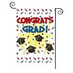 Shxx flicitations diplm graduation cap confetti flag garden banner clbrer la saison de remise des ...