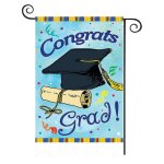 Shxx flicitations diplm graduation cap confetti flag garden banner clbrer la saison de remise des ...