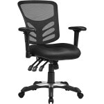 Sige de bureau pivotant fauteuil ergonomique en maille respirant 3 leviers de rglage, support lombaire, ...