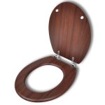 Sige de toilette avec couvercle mdf design simple marron