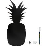 Silhouette ardoise ''ananas'' - feutre - craie inclus et kit velcro pour accrochage mural - 30x50cm - ...