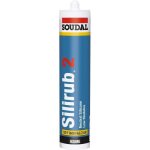 Silirub 2 - mastic silicone neutre - soudal - cartouche de 300 ml noir
