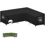 Simphaus housse impermable pour canap d'angle de jardin - protection 420d oxford, 250x190x90x80 / 60cm. ...