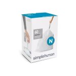 Simplehuman - 60 sacs poubelle sur mesure blanc 45 - 50l - blanc