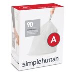 Simplehuman - lot de 90 sacs poubelle blanc a sur mesure 4, 5 l - blanc Simplehuman - lot de 90 sacs poubelle blanc a sur mesure 4, 5 l - blanc
