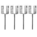 Simpson strong tie - lot de 4 pieds de poteau en u � sceller ppd - dimensions: 70 mm