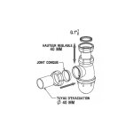 Siphon d'vier polypropylne sans prise machine - 0204002 nicoll