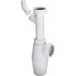 Siphon d'�vier � culot d�montable et prise machine � laver viega