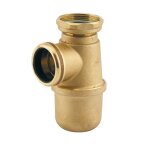 Siphon evier non rglable sortie 40 mm laiton brut - valentin - 36620000900