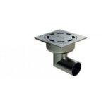 Siphon inox complet - couverture sabl�e - showerdrain eko / sortie horizontale / 100x100mm aco