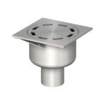Siphon inox - couverture brillante - showerdrain eko 100x100mm inox 304 / verticale aco