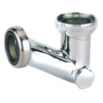 Siphon de lavabo en 'v' laiton chrom� + bouchon chrom� - valentin - 16130000000