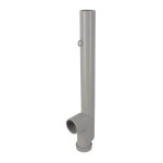 Siphon simple de machine a laver a sortie horizontale - pvc gris - � 40 mm - 455x94 mm nicoll, ref. 1yh42c ...