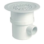 Siphon de sol pvc docia syst�me - grille pvc blanche - Ø 192 mm - sitar nicoll