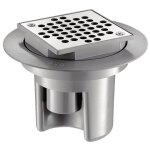 Siphon de sol 100x100 hauteur rglable sortie horizontale Ø 40 - delabie - 682001