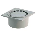 Siphon de sol pvc 150 x 150 - gris