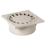 Siphon de sol en pvc gris - 200 x 200 mm - sortie m80 - f90 - sc089 nicoll
