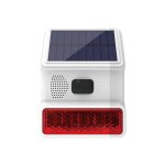 Sirne solaire extrieure etanche avec lumire clignotante led, systme d'alarme pour abri de garage ...