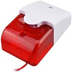Sirne stroboscopique filaire dc9  12v, lumire rouge, son flash, buzzer, systme d'alarme de scurit ...