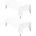 Sjzg - lot de 2 nappes blanche rectangulaire anti - taches lavable, nappe exterieur impermeable jardin, ... Sjzg - lot de 2 nappes blanche rectangulaire anti - taches lavable, nappe exterieur impermeable jardin, ...