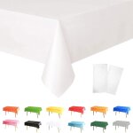Sjzg - 2 pièces nappes blanche jetable plastique rectangulaire, nappe anniversaire nappe exterieur impermeable ... Sjzg - 2 pièces nappes blanche jetable plastique rectangulaire, nappe anniversaire nappe exterieur impermeable ...