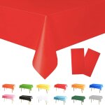 Sjzg - 2 pièces nappes rouge jetable plastique rectangulaire, nappe anniversaire nappe exterieur impermeable ... Sjzg - 2 pièces nappes rouge jetable plastique rectangulaire, nappe anniversaire nappe exterieur impermeable ...