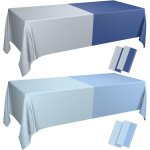 Sjzg - lot de 4 nappes bleues, dégradées, bleues, rectangulaires, océan, assorties, imperméables, pour ... Sjzg - lot de 4 nappes bleues, dégradées, bleues, rectangulaires, océan, assorties, imperméables, pour ...