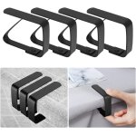 Sjzg - lot de 4 pinces a nappe, pinces a nappe, pinces a nappe en acier inoxydable pour intrieur, extrieur, ...