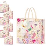 Sjzg - lot de 6 sacs d'epicerie rutilisables en forme de libellules pour le jardin, sacs fourre - tout, ...