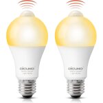 Sjzg - ampoule detecteur de mouvement pir e27, 12w led pi - sensor remplace 100w, blanc chaud 2700k, ...