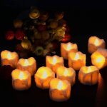 Sjzg - bougies a led, 12pcs mini bougies fausses electriques avec piles (60 - 100hrs, lumire blanc chaud ...