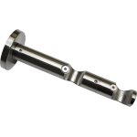 Sjzg - double support ouvert pour tringle a rideau, mtal, effet inox, 8 x 8 x 0, 02 cm