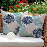 Sjzg - housses de coussin d'extérieur résistantes aux intempéries bleu gris pour banc de jardin corail ... Sjzg - housses de coussin d'extérieur résistantes aux intempéries bleu gris pour banc de jardin corail ...