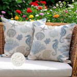 Sjzg - housses de coussin d'extérieur résistantes aux intempéries bleu gris pour banc de jardin hippocampe ... Sjzg - housses de coussin d'extérieur résistantes aux intempéries bleu gris pour banc de jardin hippocampe ...